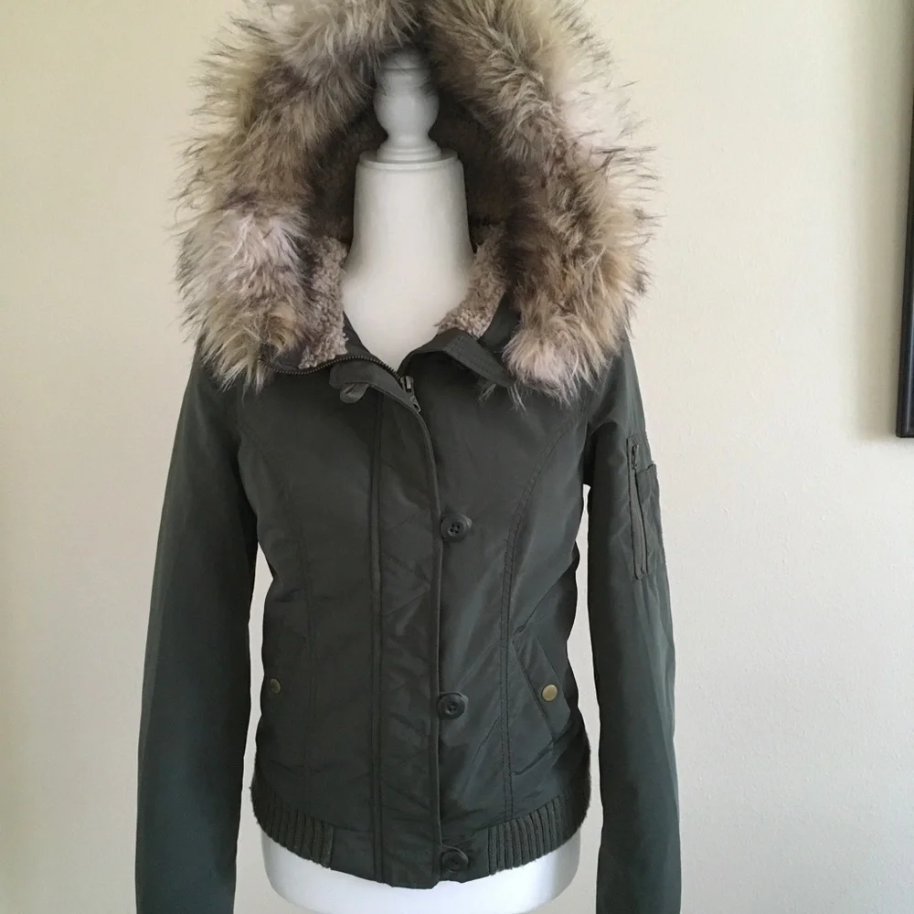 American Eagle Flight Bomber Jacket - Picture 2 of 8